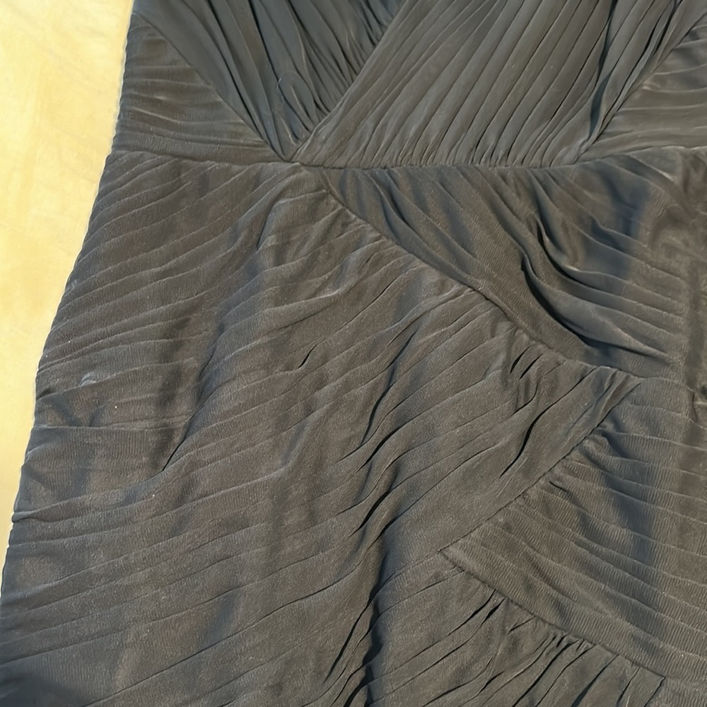 Adrianna Papell formal beaded knee length navy dress. - Picture 5 of 5